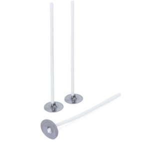Pack de pavios encerados 10 cm + suportes metálicos Pack de pavios encerados 10 cm + suportes metálicos