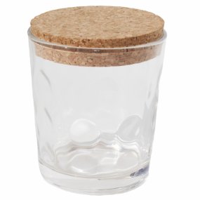 Copo 260 ml orbital com tampa de cortiça para velas Copo 260 ml orbital com tampa de cortiça para velas