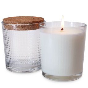 Verre 260 ml pixelado avec bouchon en liège pour bougies Verre 260 ml pixelado avec bouchon en liège pour bougies