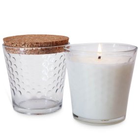Vaso 280 ml panal de abejas con tapa de corcho para velas Vaso 280 ml panal de abejas con tapa de corcho para velas