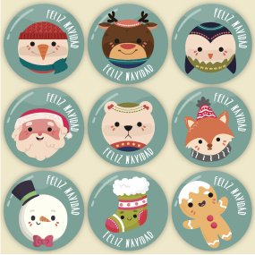 Autocollants de Noël Douces Fêtes Autocollants de Noël Douces Fêtes