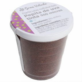 Particulas esfoliantes semente de uva tinta 500 microns