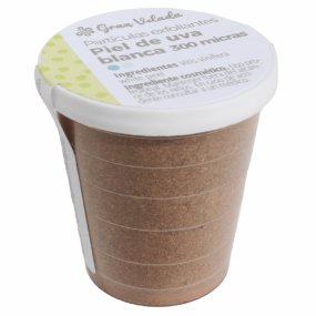 Particulas esfoliantes de pele de uva branca 300 microns