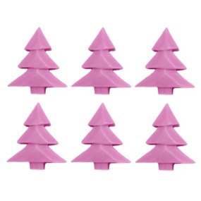 Molde 6 arvores de natal para velas pick