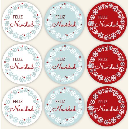 Adesivos natal flocos de neve