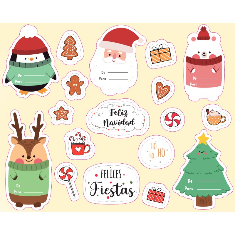 stickers mix navidad