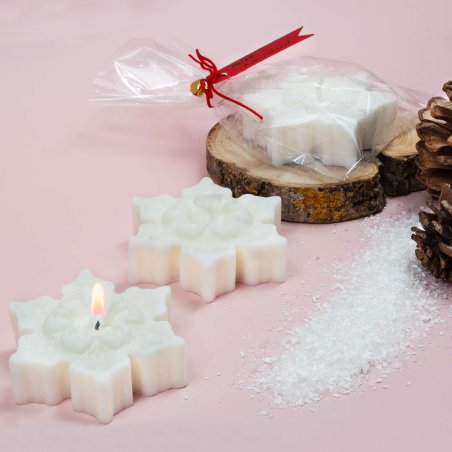 Kit  velas estrella de hielo navidad