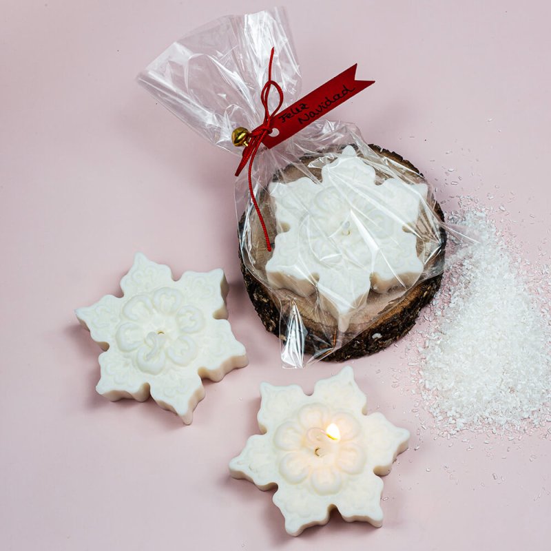 Kit de velas estrella de hielo navidad