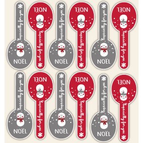 Autocollant ruban de bonhomme de neige