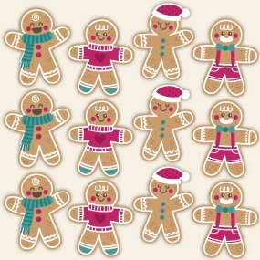 Autocollants de Noël bonhomme en pain d'épice Autocollants de Noël bonhomme en pain d'épice