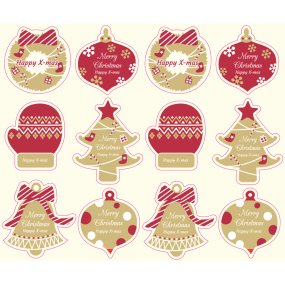 Adesivos embalagens happy x-mas