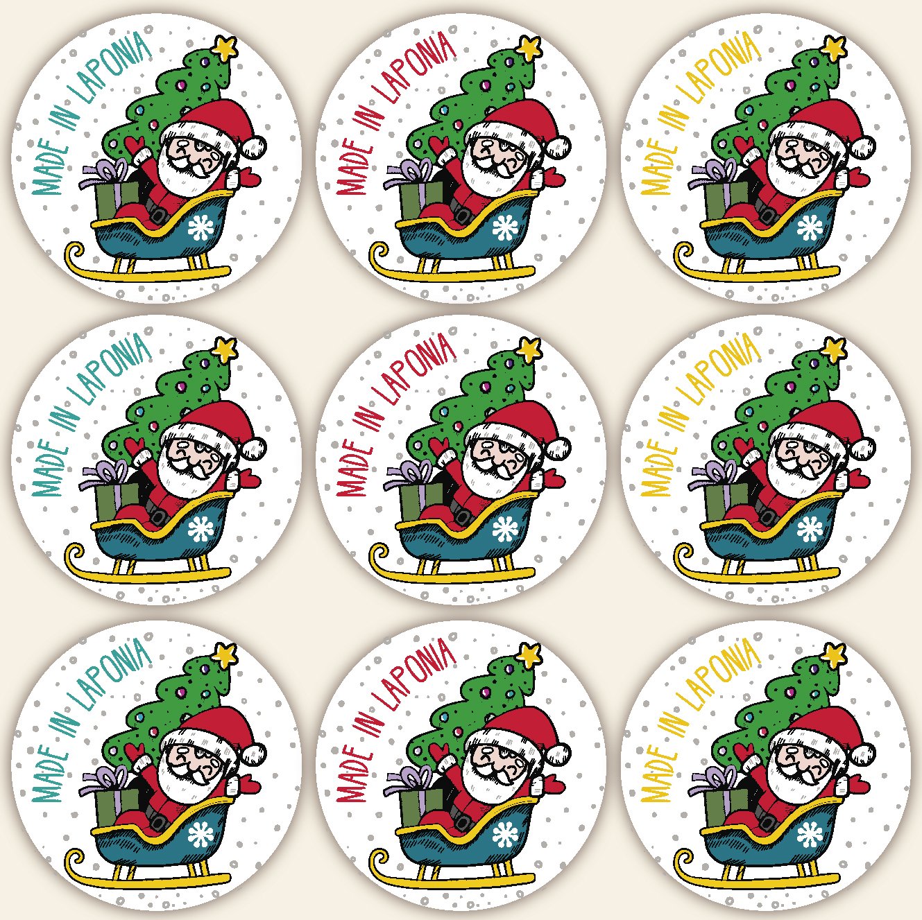 21 Adesivi Di Babbo Natale – 3 Fogli Glitterati Per Decorazioni, Regali E Biglietti Fai-da-te
