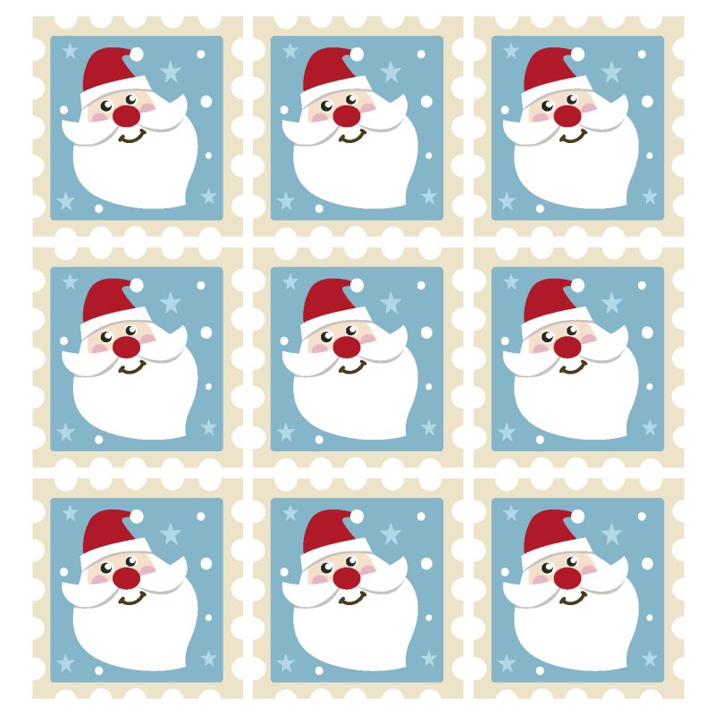 Adesivos natalinos selo do papai noel
