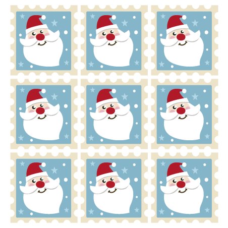 Adesivos natalinos selo do papai noel