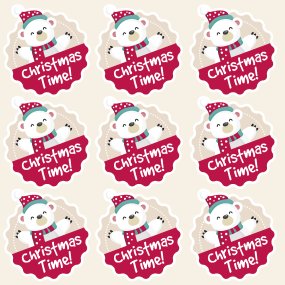 Autocollants christmas time