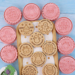 Conjunto de cortadores de massa de Natal  8 designs Conjunto de cortadores de massa de Natal  8 designs