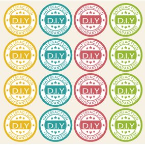 Pegatinas satisfacción garantizada diy Pegatinas satisfacción garantizada diy