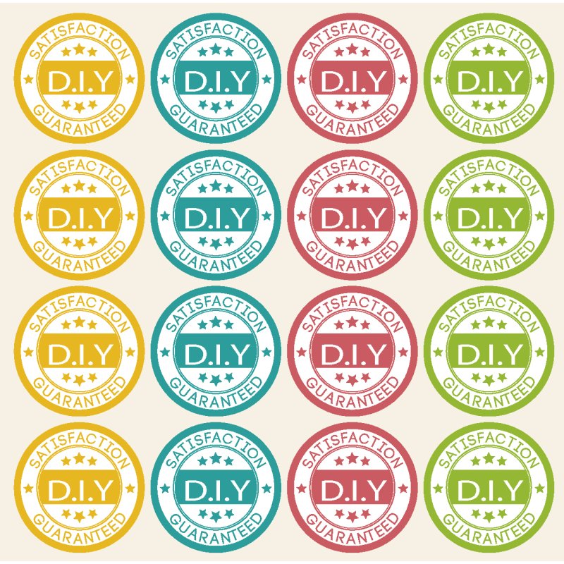 Adesivos Satisfação Garantizada DIY