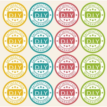 Adesivos Satisfação Garantizada DIY