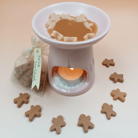 Kit como fazer wax melts boneco de biscoito de Natal. Materiais e instruções