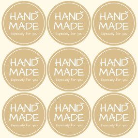 Pegatinas hand made redondas Pegatinas hand made redondas