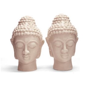Molde 2 cabeças de buda gemeas grandes