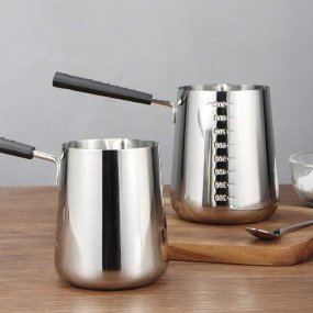 Jarra de 600 ml de metal con mango largo para fundir cera Jarra de 600 ml de metal con mango largo para fundir cera