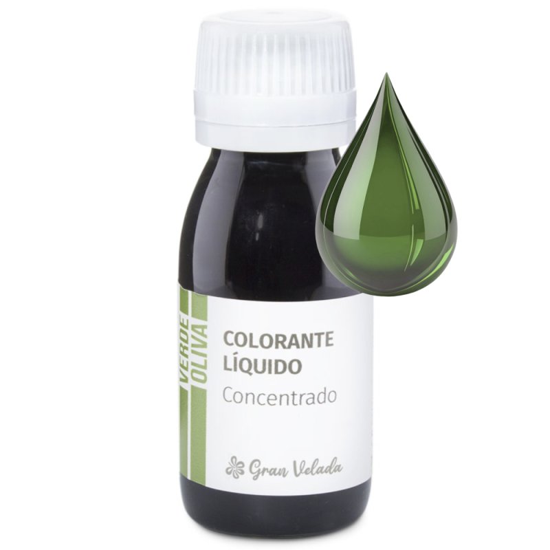 Colorant concentré liquide vert olive