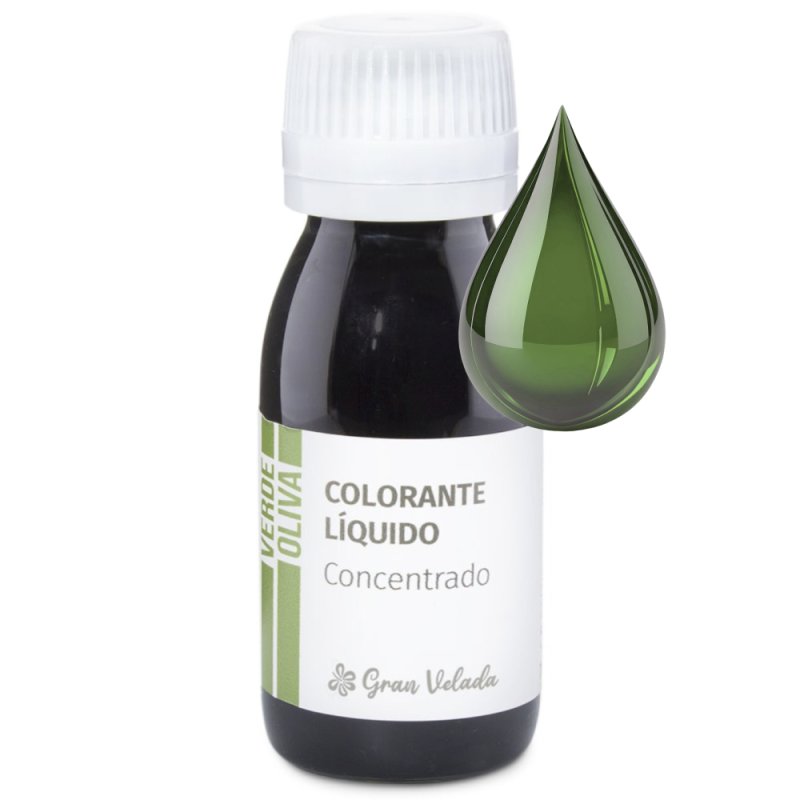 Colorante concentrado liquido verde oliva