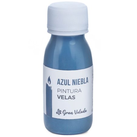 Peinture bleu brume pour bougies