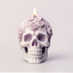 Molde calavera floreada Molde calavera floreada