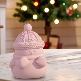 Molde muñeco de nieve con gorrito Molde muñeco de nieve con gorrito