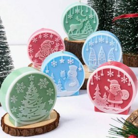 Molde jabón bosque navideño Molde jabón bosque navideño