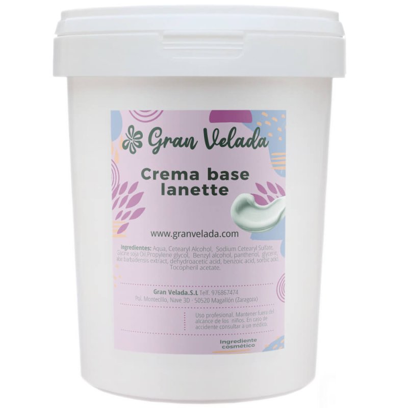 Envase 1000 gr crema base lanette