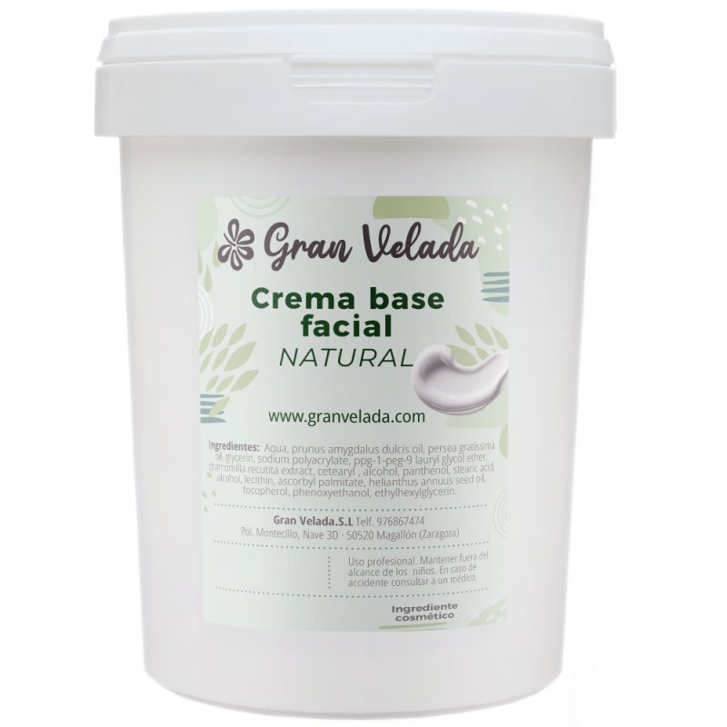 Crema base facial natural envase 1000 cc