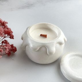 Molde tarrito de miel con tapa recipiente para velas Molde tarrito de miel con tapa recipiente para velas