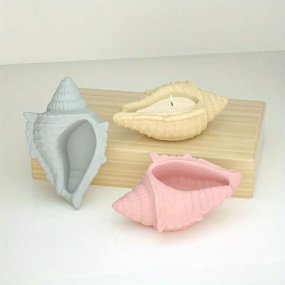 Molde caracola de mar recipiente para velas 12 cm Molde caracola de mar recipiente para velas 12 cm