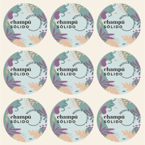 Pegatina para champú sólido Pegatina para champú sólido