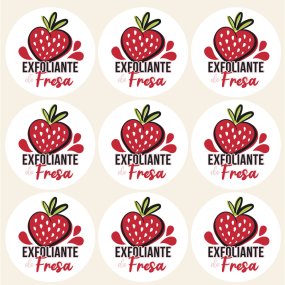 Autocollants pour gommage à la fraise