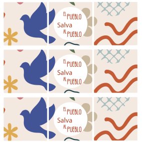 Etiquetas adesivas o povo salva o povo