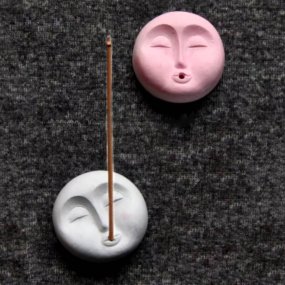 Moule porte-encens visage joufflu