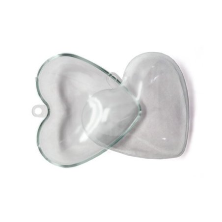 Molde bomba de baño transparente corazon - Molde transparente para hacer tu bomba de baño corazón. - Moldes para bombas de baño