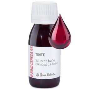 Sels de teinture rouge cerise et bombes de bain