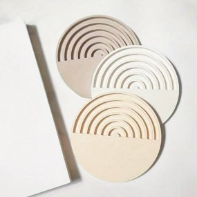 Molde posavasos media luna con rayas 9,5 cm