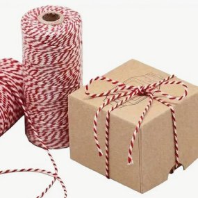 Cordón de algodón navideño para packing