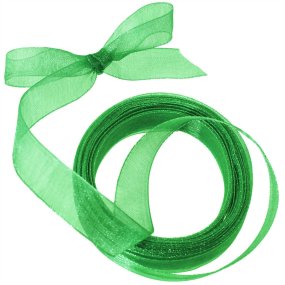 Fita de organza verde pinheiro Fita de organza verde pinheiro