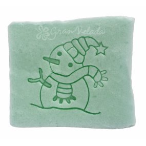 Carimbo para sabonetes, boneco de neve