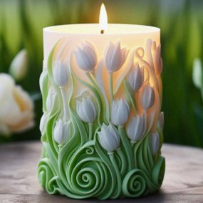 Moule bougie tulipes