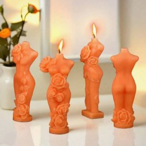 Molde velas mujer floreada Molde velas mujer floreada