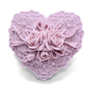 Molde para fazer sabonete coraçao elegance